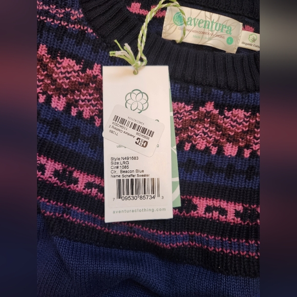 Adventura Schaffer Sweater. Beacon Blue. Large. New with tags. - Picture 4 of 5